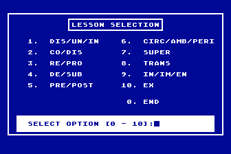 SAT Word Attack Skills atari screenshot