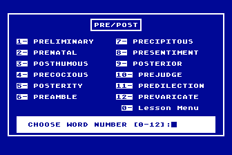 SAT Word Attack Skills atari screenshot