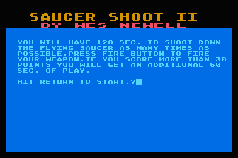 Saucer Shoot II atari screenshot