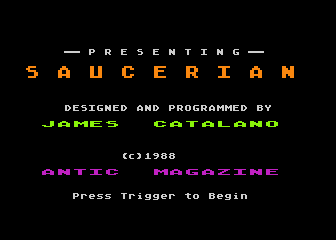 Saucerian atari screenshot
