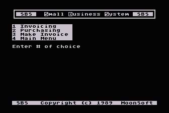 SBS - Small Business System atari screenshot