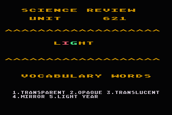 Science Review - Unit 621 - Light atari screenshot