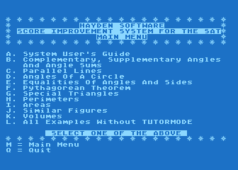 Score Improvement System for the SAT - Geometry atari screenshot