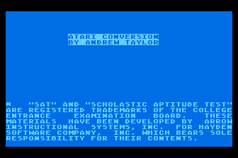 Score Improvement System for the SAT - Practice Tests atari screenshot