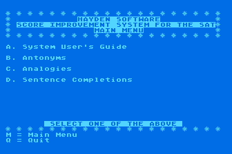 Score Improvement System for the SAT - Vocabulary atari screenshot