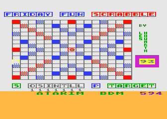 Scrabble atari screenshot