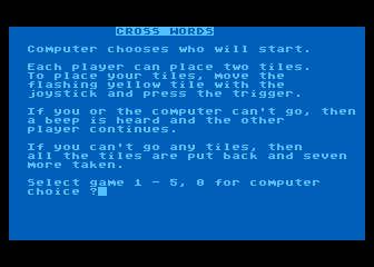 Scrabble Crossword atari screenshot