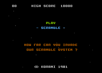 Scramble atari screenshot