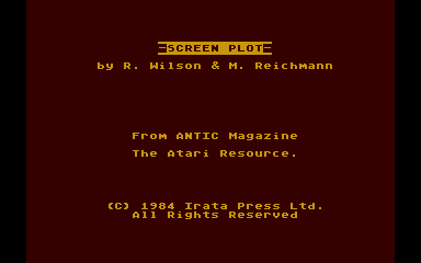 Screen Plot atari screenshot