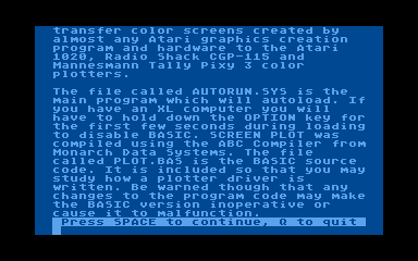 Screen Plot atari screenshot