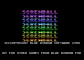 Screwball atari screenshot