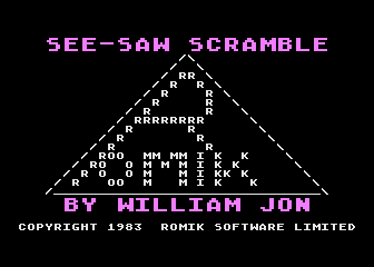 See-Saw Scramble atari screenshot