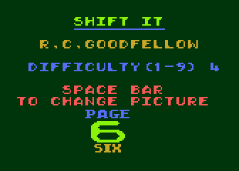 Shift It atari screenshot