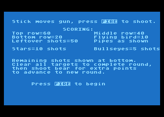 Shooting Gallery atari screenshot