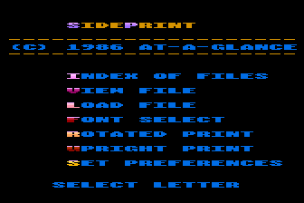 SidePrint atari screenshot