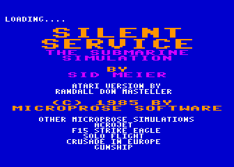 Silent Service atari screenshot