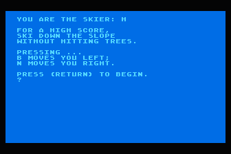 Ski Trek atari screenshot