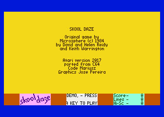 Skool Daze atari screenshot