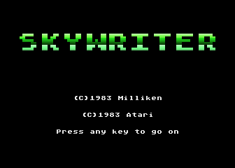 Sky Writer atari screenshot