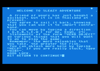 Sleazy Adventure atari screenshot