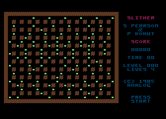 Slither atari screenshot