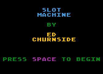 Slot Machine atari screenshot