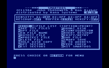 SmartDOS atari screenshot