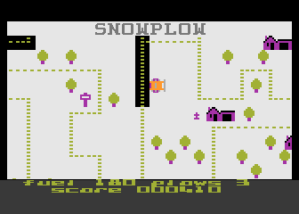 Snowplow atari screenshot