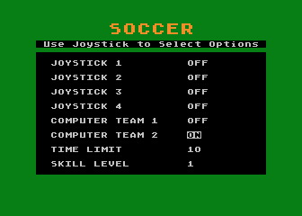 Soccer atari screenshot