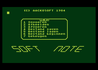 Softnote atari screenshot