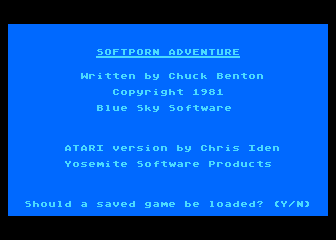 Softporn Adventure atari screenshot