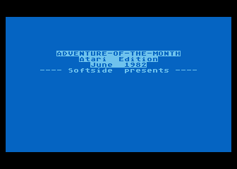 SoftSide Adventure No. 13 - Arrow One atari screenshot