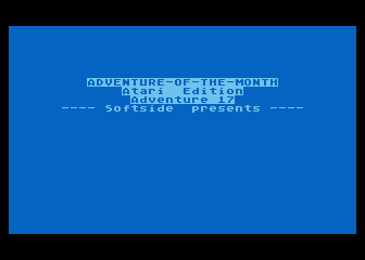 SoftSide Adventure No. 17 - The Deadly Game atari screenshot