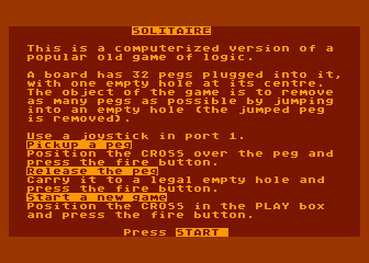 Solitaire atari screenshot