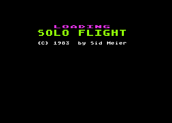 Solo Flight atari screenshot