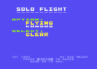 Solo Flight atari screenshot