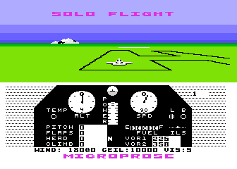 Solo Flight atari screenshot