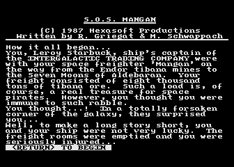 SOS Mangan atari screenshot