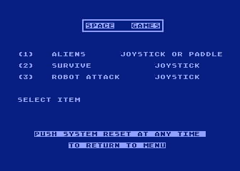 Space Games atari screenshot
