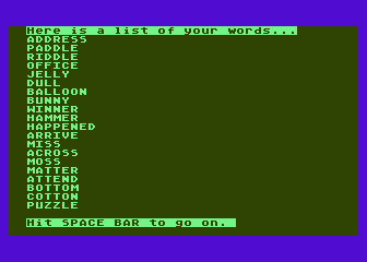 Space Goon Spelling atari screenshot