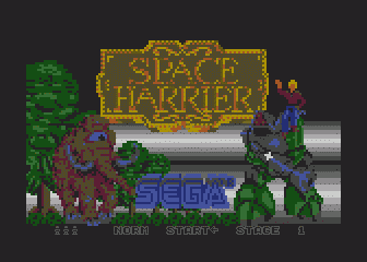 Space Harrier atari screenshot