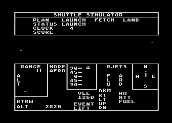Space Shuttle atari screenshot