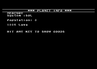 Space Trader atari screenshot