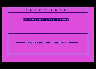 Space Trek atari screenshot