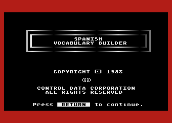 Spanish Vocabulary Builder atari screenshot
