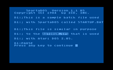 SpartaDOS — screenshot 1