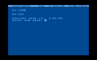 SpartaDOS atari screenshot