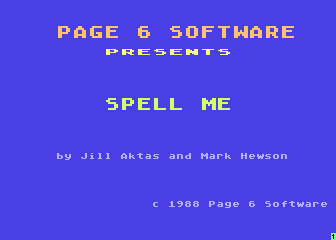 Spell Me atari screenshot