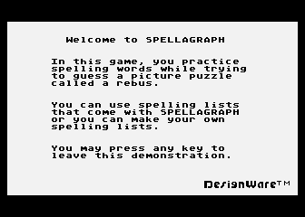 Spellagraph atari screenshot