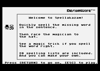 Spellakazam atari screenshot